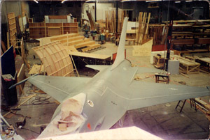 f-18 wood fabrication