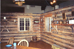 log cabin facade